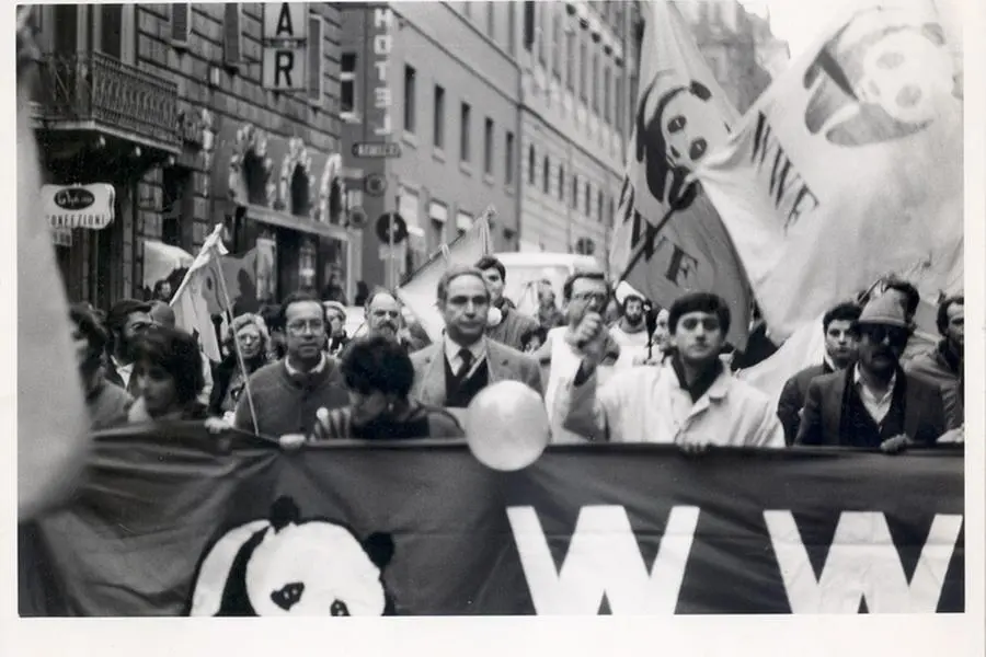 Una manifestazione degli anni Sessanta