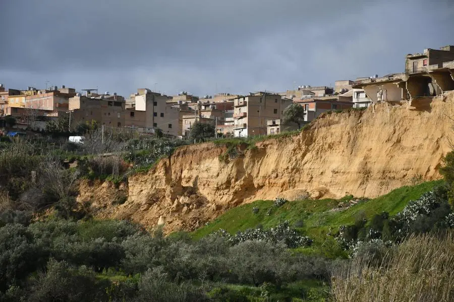 Il fonte della frana di Niscemi. , ANSA
