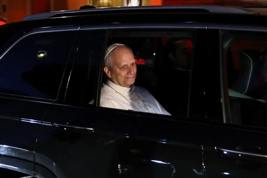 Pope Leo XIV leaves after the Ash Wednesday Mass at the Santa Sabina Basilica in Rome, Italy, February 18, 2026. REUTERS/Matteo Minnella , REUTERS