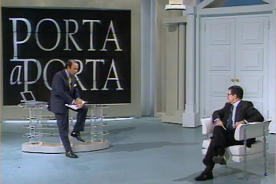 La prima puntata di Porta a Porta il 22 gennaio 1996 con ospite Romano Pro