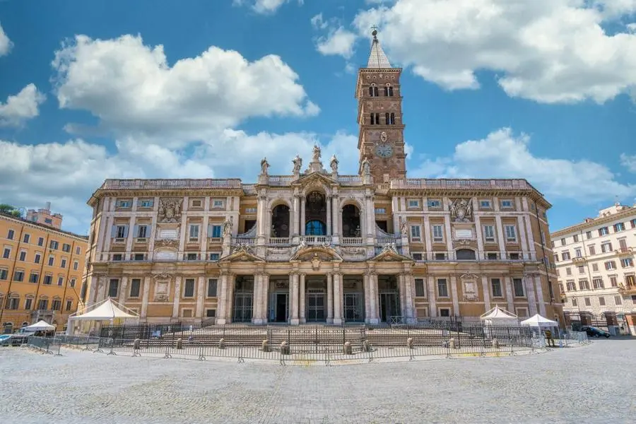 La facciata della Basilica di Santa Maria Maggiore