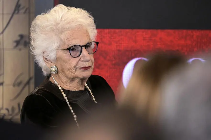 La senatrice a vita, Liliana Segre, durante la celebrazione del Giorno della Memoria al Quirinale , ANSA