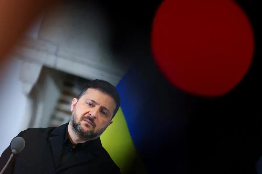 Il presidente ucraino Volodymyr Zelensky nei Paesi Bassi.
