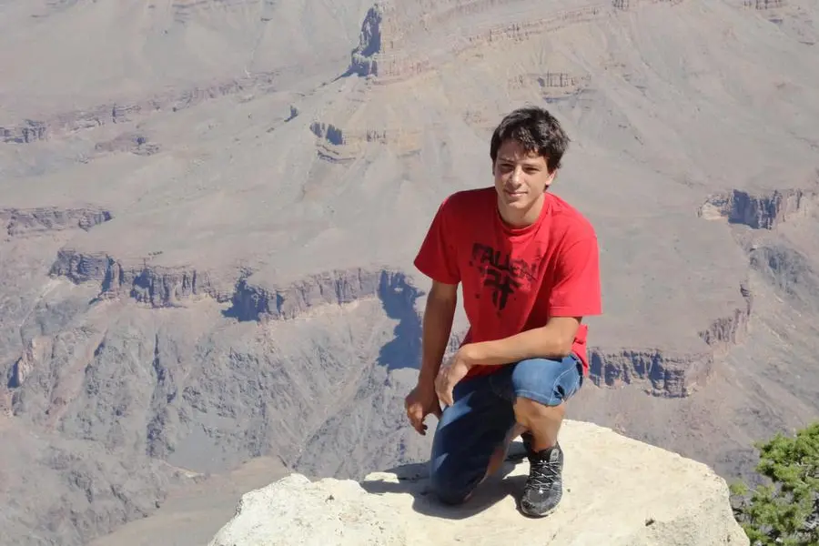 Marco Gallo (1994-2011) in una foto durante una vacanza negli Stati Uniti