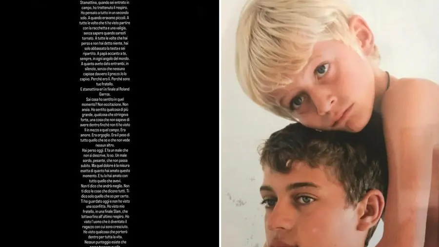 «Ti ho guardato e non ho visto una sconfitta»: la lettera di Guglielmo Cobolli al fratello Flavio