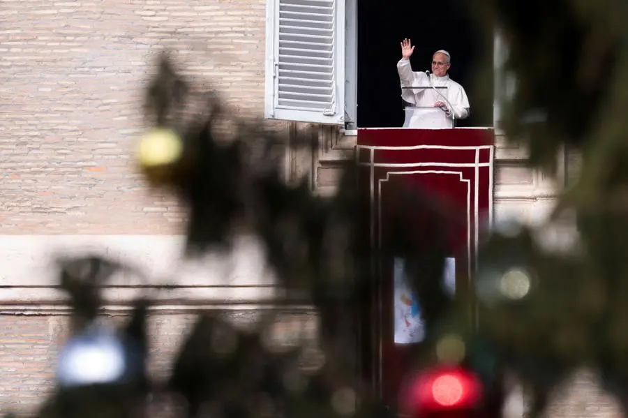 Papa Leone XIV durante l\\'Angelus del 1\\u00B0 gennaio , REUTERS