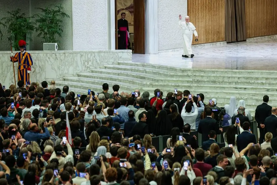 Papa Leone durante l'udienza generale di mercoledì 4 febbraio