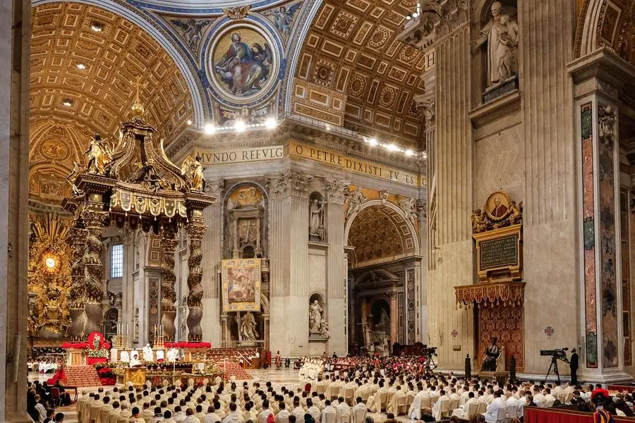 A moment of the celebration in St. Peter's Basilica