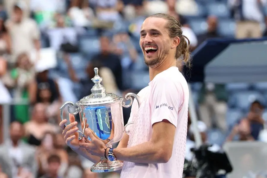 Tennis - U.S. Open - Flushing Meadows, New York, l\\'esultanza di Alexander Zverev , IMAGN IMAGES via Reuters