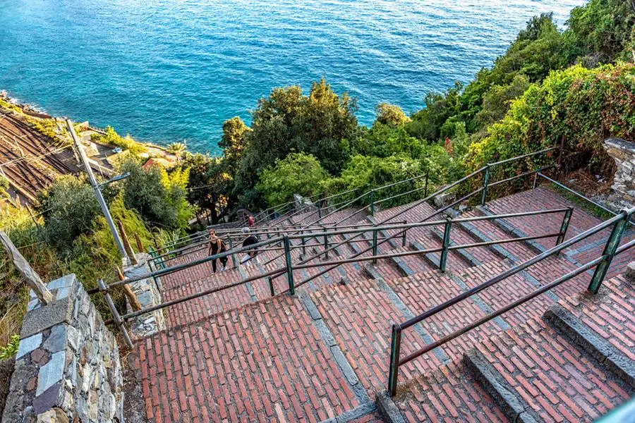 Lardarina Stairway in Corniglia, Cinque Terre, Italy