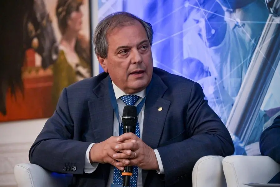 Il Presidente Nazionale dell' Ordine dei Medici, Filippo Anelli durante l'evento \\\"Health Innovation Show\\\" organizzato dalla Fondazione Mesit presso Palazzo Brancaccio a Roma, 03/06/2025. ANSA/GIULIA PALMIGIANI(NPK)