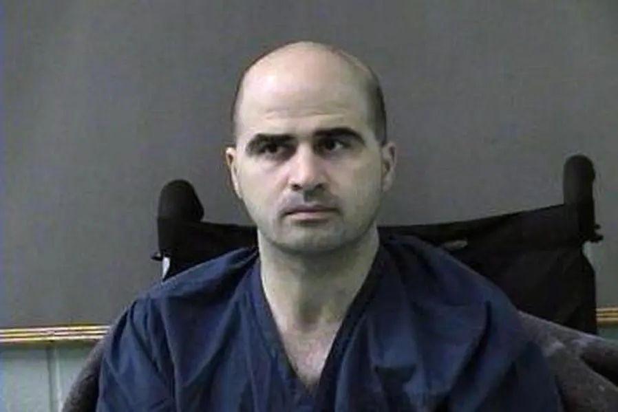 Nidal Hasan, l\\u2019ex maggiore e psichiatra dell\\u2019esercito statunitense condannato per la strage di Fort Hood del 2009, in una foto segnaletica diffusa dallo sceriffo della contea di Bell il 9 aprile 2010 , ANSA
