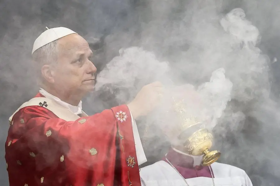 Il Papa durante la celebrazione a San Pietro
