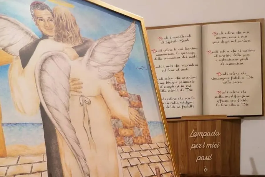 Il quadro \"L\\'ala di riserva\" dedicato al messaggio di pace di don Tonino Bello