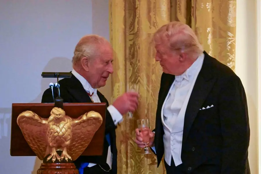 Carlo III e Donald Trump. , EPA