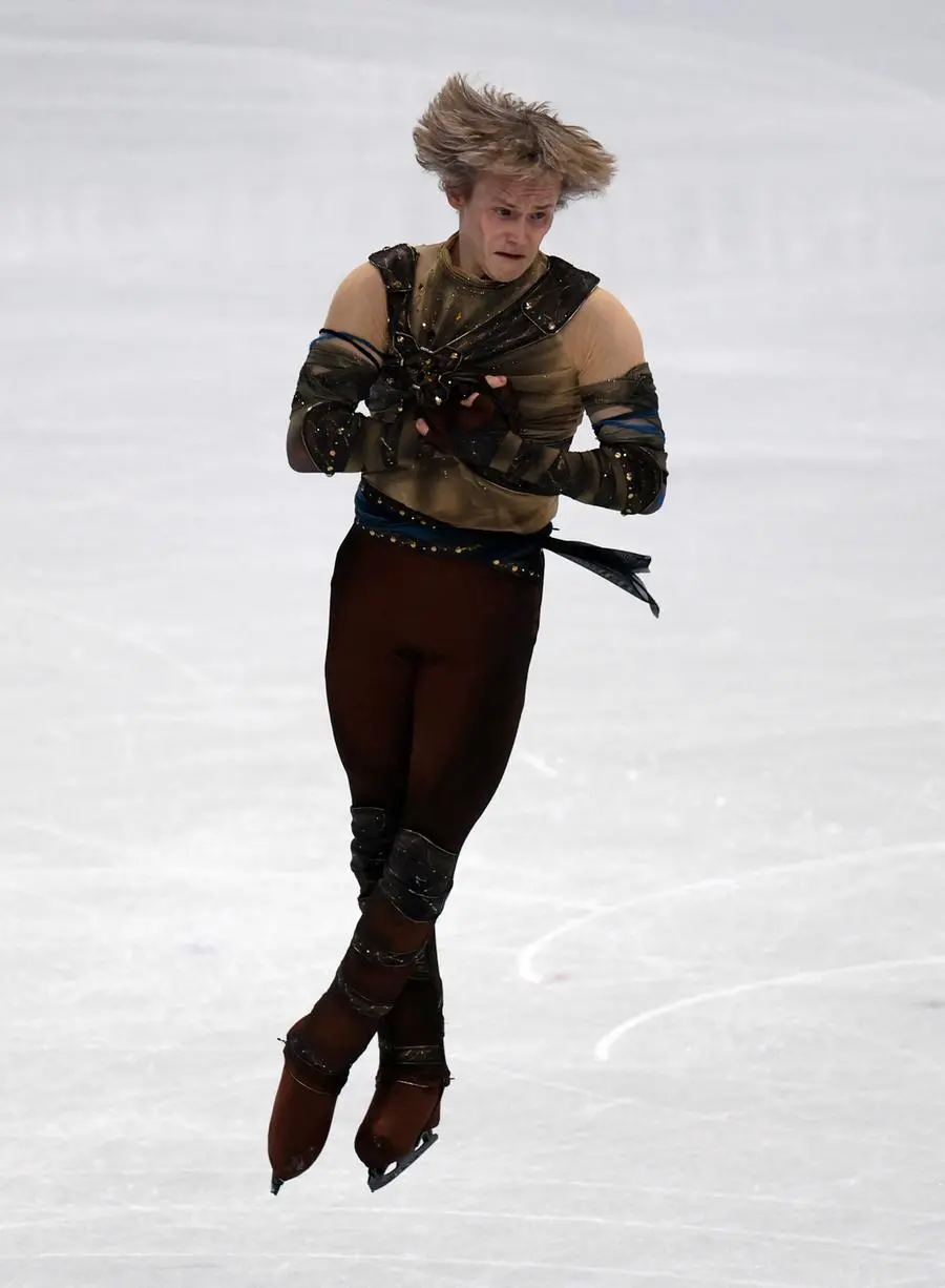 Milano Cortina 2026 Olympics - Figure Skating - Men Single Skating - Short Program - Milano Ice Skating Arena, Milan, Italy - February 10, 2026. Ilia Malinin of United States performs during the Short Program REUTERS/Yara Nardi