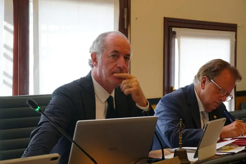 Il presidente del Consiglio Regionale del Veneto, Luca Zaia, durante il dibattito sulla legge regionale sul suicidio medicalmente assistito