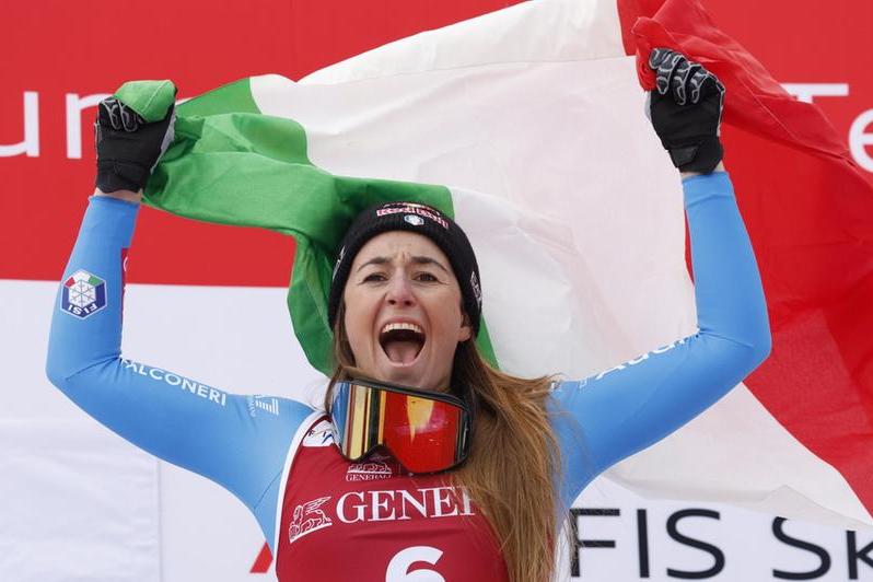 Sofia Goggia, in tears, wins the Super-G Cup Sofia Goggia, in tears, wins the Super-G Cup