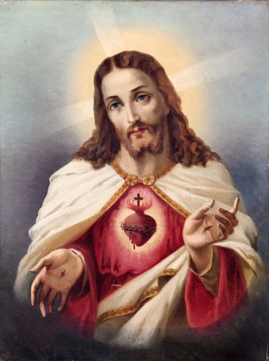 The Sacred Heart of Jesus, 19th century Portuguese icon
