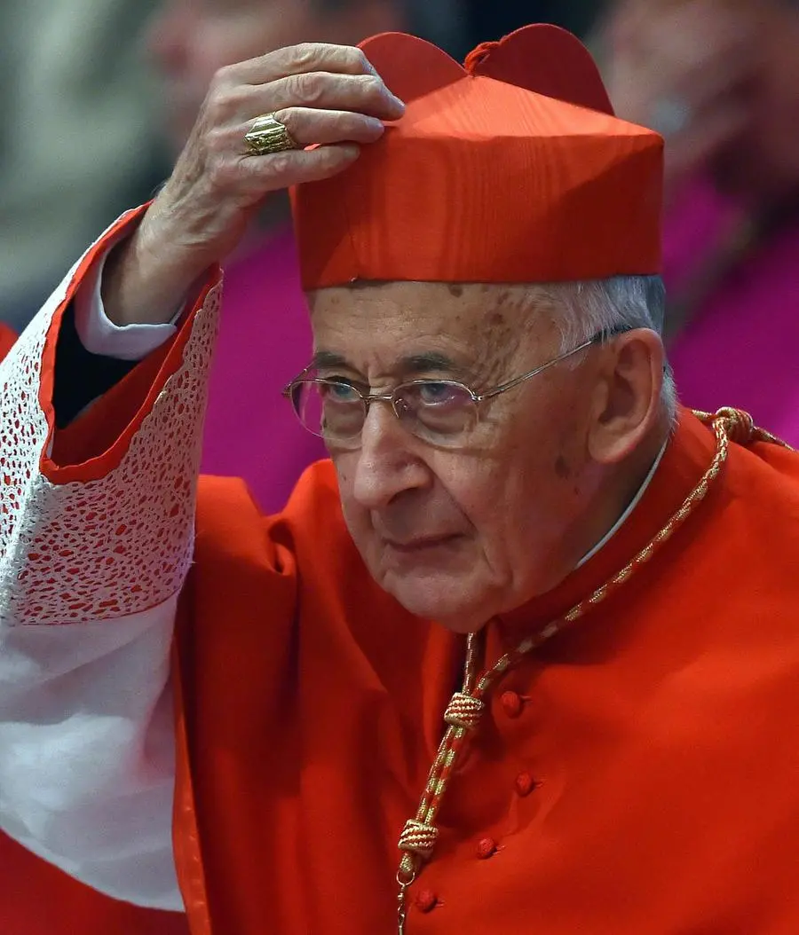 Ruini in 2015 at the opening celebration of the Synod on the family wanted by Pope Francis