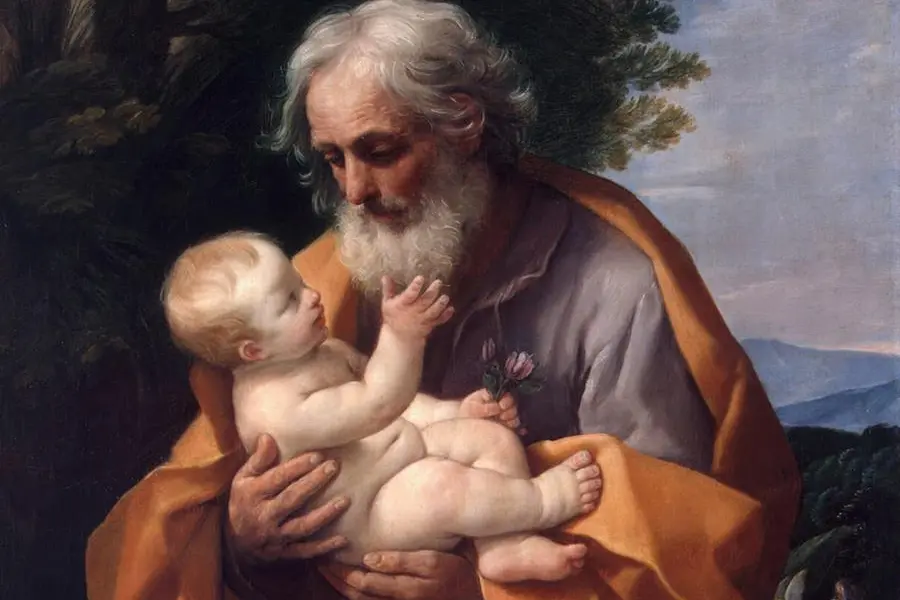 San Giuseppe con Ges\\u00F9 Bambino in braccio, Guido Reni , State Hermitage Museum