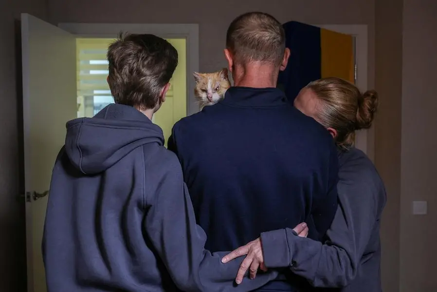 Una famiglia che lo scorso settembre è riuscita a fuggire da Oleshky e ora ha cominciato una nuova vita a Kyiv.