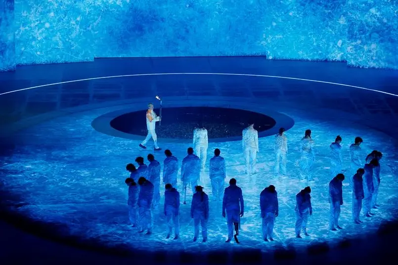 Milano Cortina 2026 Paralympics - Opening Ceremony - Arena di Verona, Verona, Italy - March 06, 2026. Torchbearer Bebe Vio carries the flame during the Opening Ceremony REUTERS/Matteo Ciambelli TPX IMAGES OF THE DAY