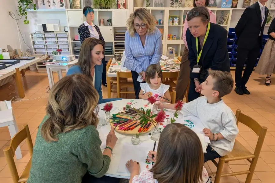 La principessa Kate al centro internazionale Loris Malaguzzi. , ANSA