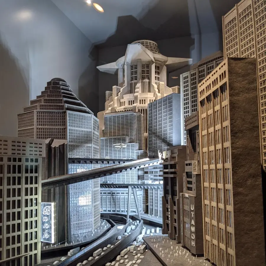 The model of the upper part of the city, preserved in the Berlin Film and Television Museum.