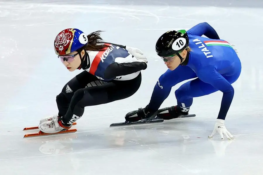 Milano Cortina 2026, Arianna Fontana durante i 1000. , REUTERS