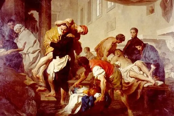 Pierre Hubert Subleyras, Saint Camillus de Lellis saves the sick of the San Spirito Hospital during the Tiber flood of 1598