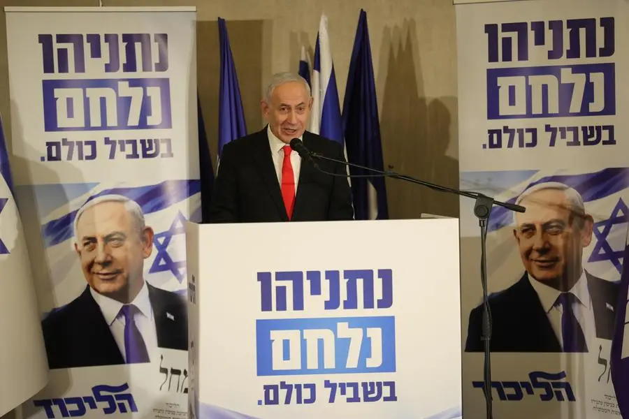 Gerusalemme, 8 settembre 2026. Il primo ministro israeliano e leader del Likud, Benjamin Netanyahu, interviene durante la presentazione dei nuovi membri del partito in vista delle elezioni per la 26\\u00AA Knesset, in programma il 27 ottobre 2026. , EPA