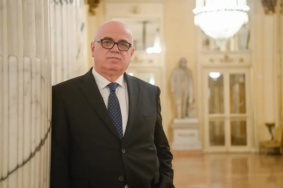 The Superintendent Fortunato Ortombina, 66 years old, in the foyer of La Scala (Photo Claudio Furlan/Lapresse)