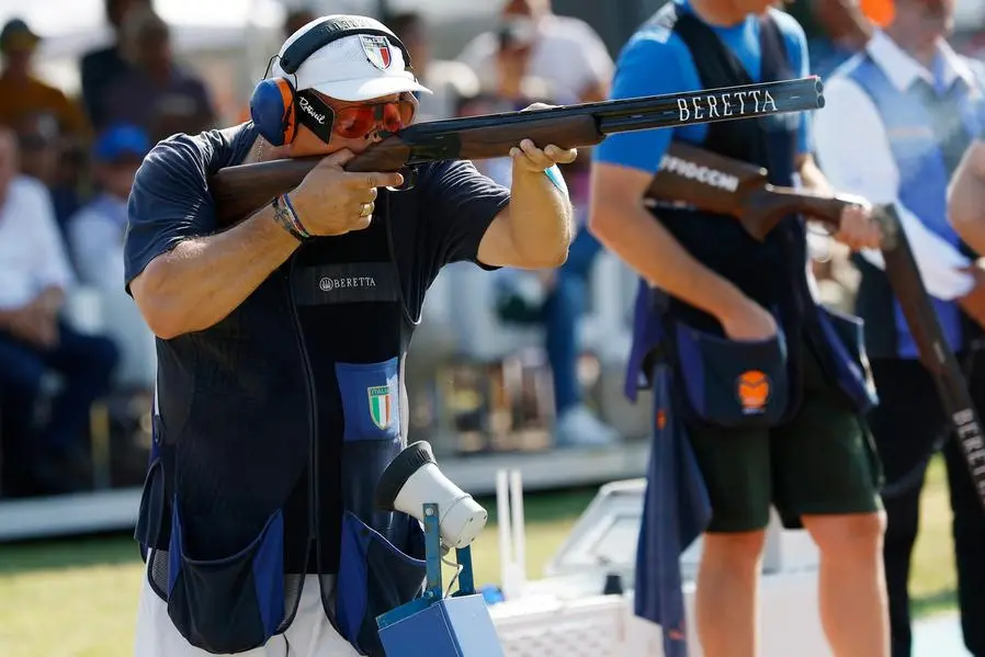 Giovanni Pellielo, 56 anni, durante una competizione. , ipa