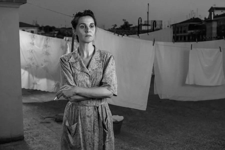 Paola Cortellesi sul set di \"C\\'\\u00E8 ancora domani\" ANSA , ANSA