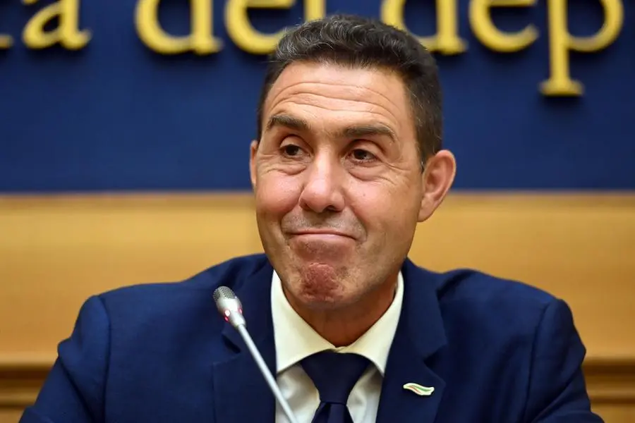 L\\'eurodeputato Roberto Vannacci durante la conferenza stampa di Futuro Nazionale \"Immigrazione e Crisi Energetica\". , ANSA
