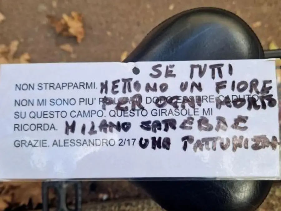 I fiori per Alessandro e l’odioso gesto di chi li strappa e deride la sua mamma