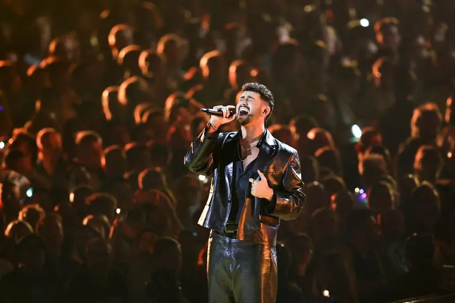 Israeli Noam Bettan during the dress rehearsal of the Eurovision final.