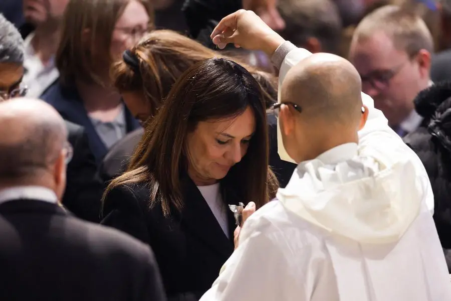 Un momento della celebrazione nella Basilica di Santa Sabina a Roma