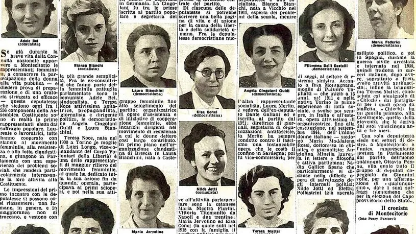 Chi erano le 21 donne Costituenti. Da Bianca Bianchi, la “biondissima” a Rita Montagnani, moglie di Togliatti, il contributo determinante alla liberazione e alla Repubblica