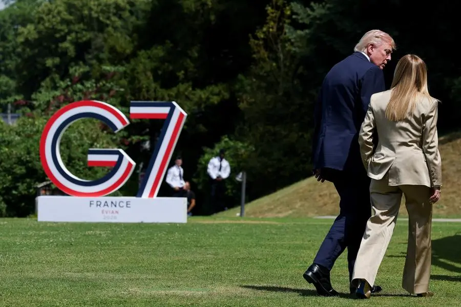 Meloni e Trump al G7, lo scorso 16 giugno in Francia. , REUTERS