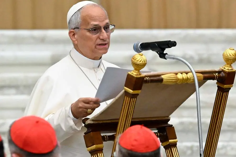 Il Papa parla al Concistoro , ANSA