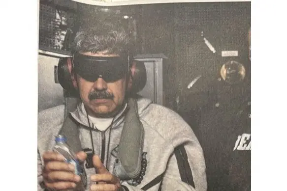 L\\'immagine della cattura di Nicolas Maduro pubblicata da Donald Trump , REUTERS