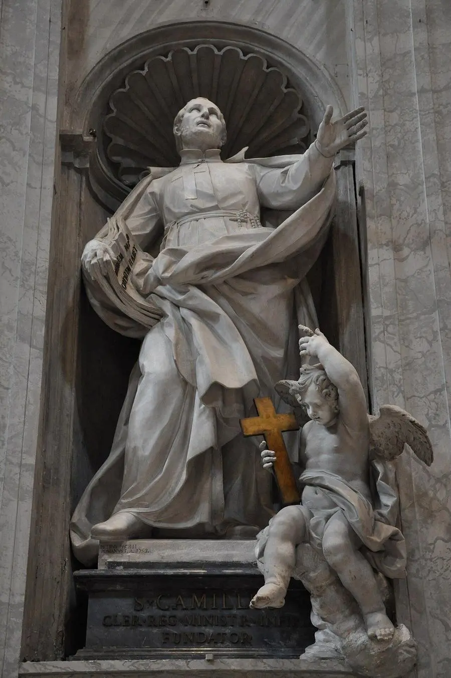 Statue of San Camillo de' Lellis in St. Peter's Basilica